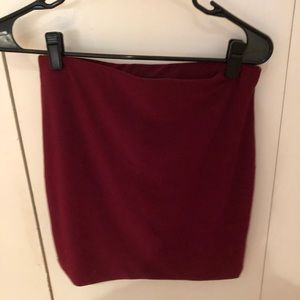 Burgundy maroon Brooklyn Karma bodycon skirt